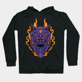 Devil oni mecha mask Hoodie